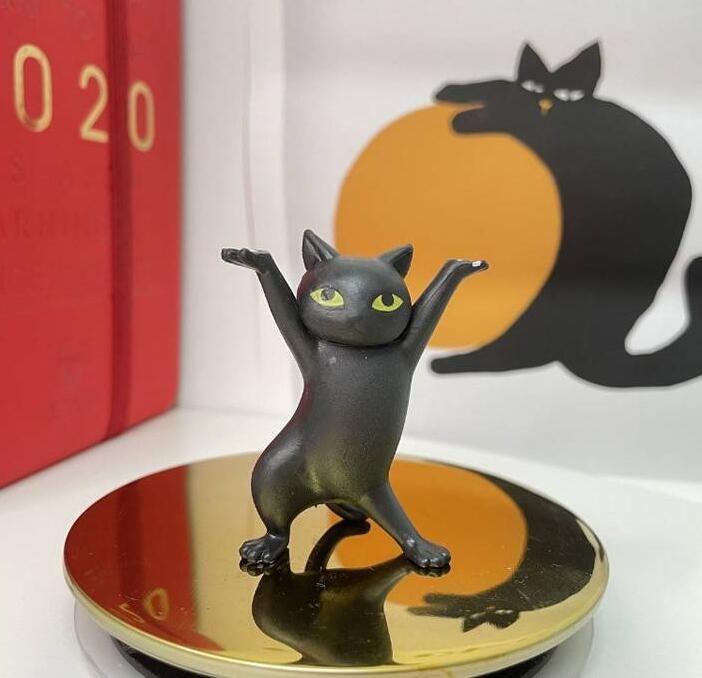 踊る猫 猫の置物 猫のペン立て モデル ぺんおき 10点セット！猫