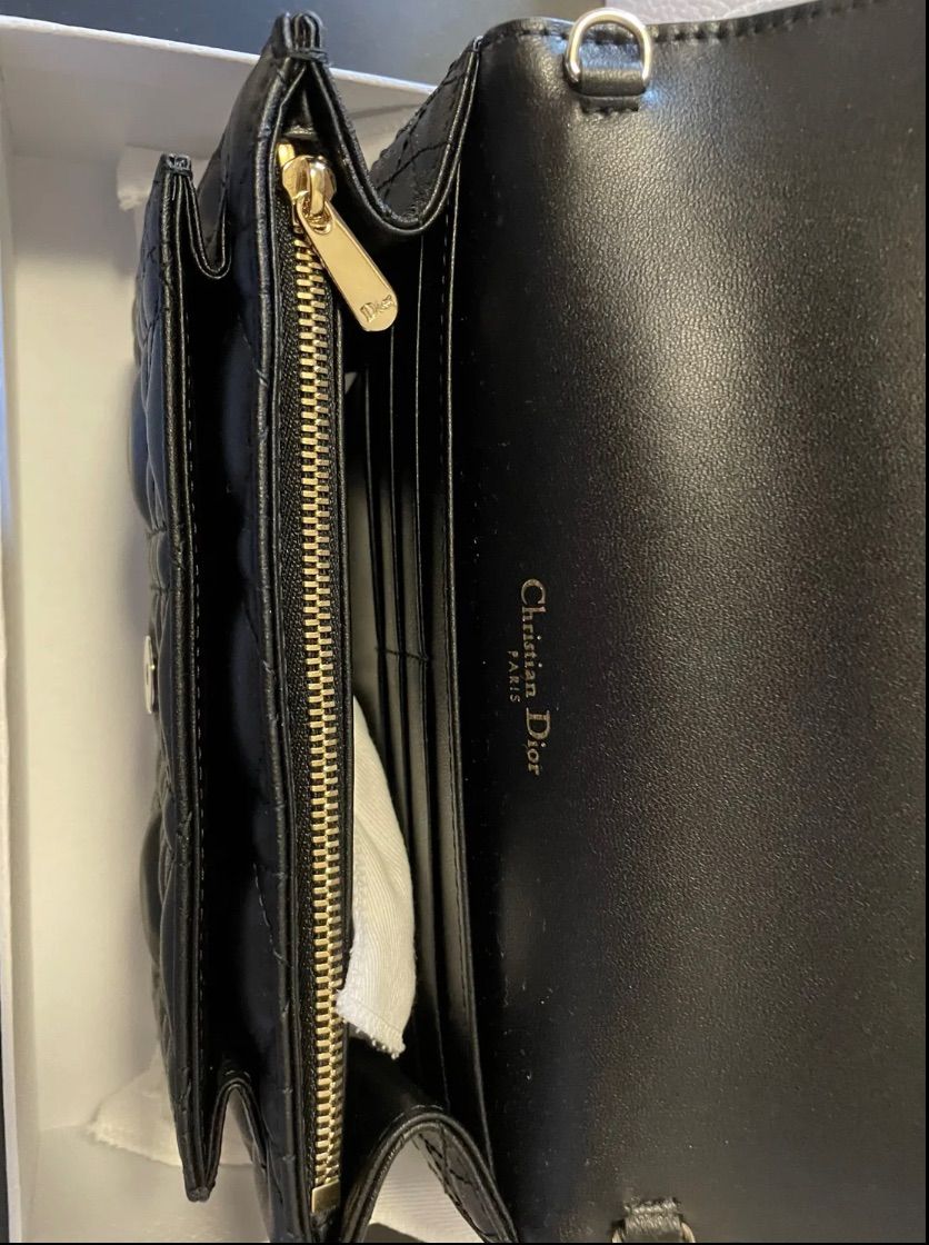 DIOR 国内発送 LADY DIOR チェーンポーチ 黒 Black チェーン