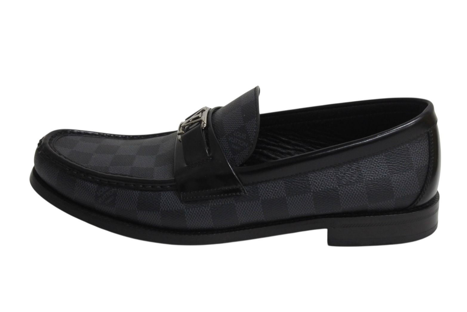 極美品 LOUIS VUITTON ルイヴィトン ダミエグラフィットローファー 