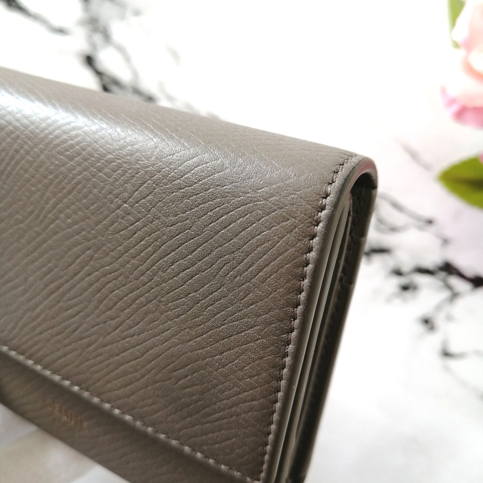 ❤美品❤ セリーヌ CELINE トリフォールドウォレット グレージュ