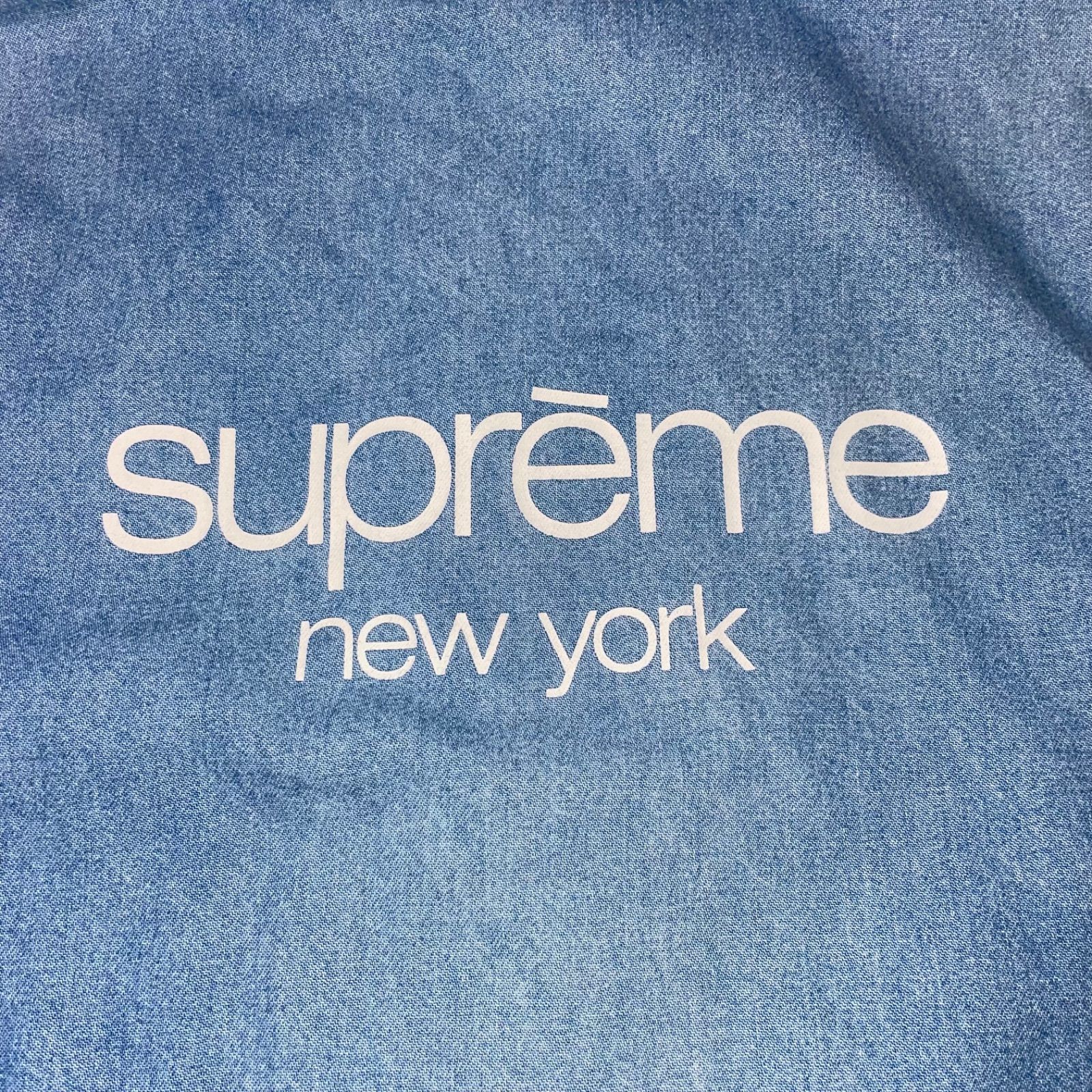 supreme 14ss hooded denim parka クラシックロゴ Supreme 14ss Classic Logo Hooded Denim Parka - メルカリ