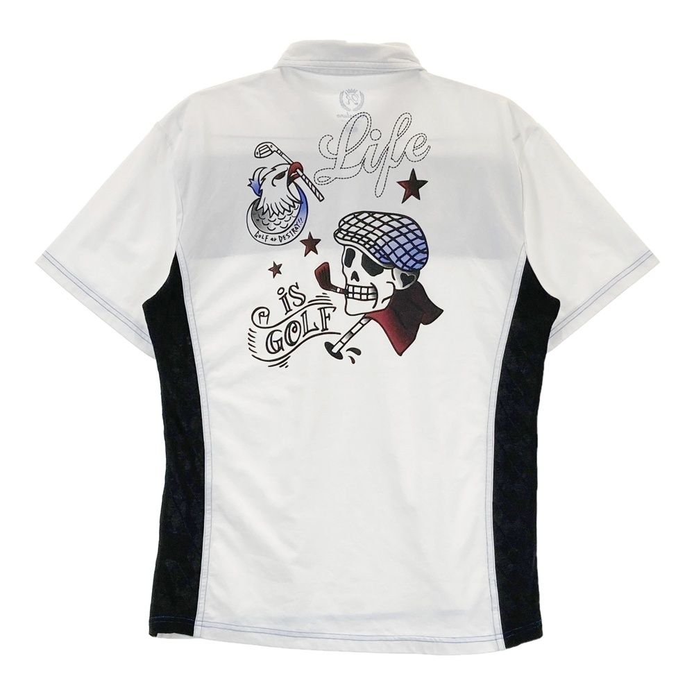 サイズ：L RUSSELUNO ラッセルノ 半袖ポロシャツ ホワイト系