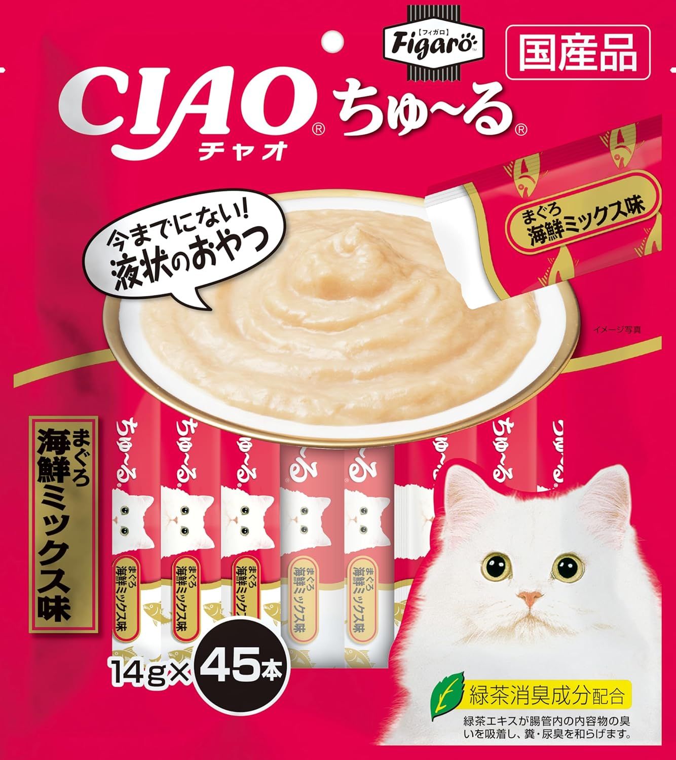 同梱】【8個セット】CIAOエナジーちゅ～るまぐろ海鮮ミックス味14g×4本