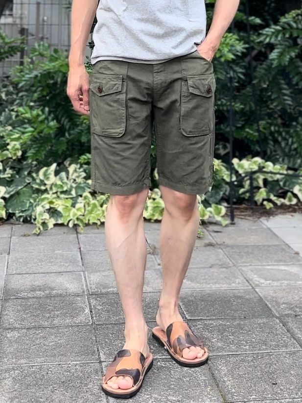 新品未使用品　FOB FACTORY  / OFFICER BUSH SHORTS / ブッシュショーツ / オリーブ　Mサイズ