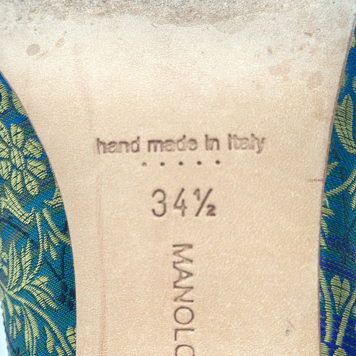 MANOLO BLAHNIK マノロブラニク 17AW HANGISI ビジュー装飾フラワー