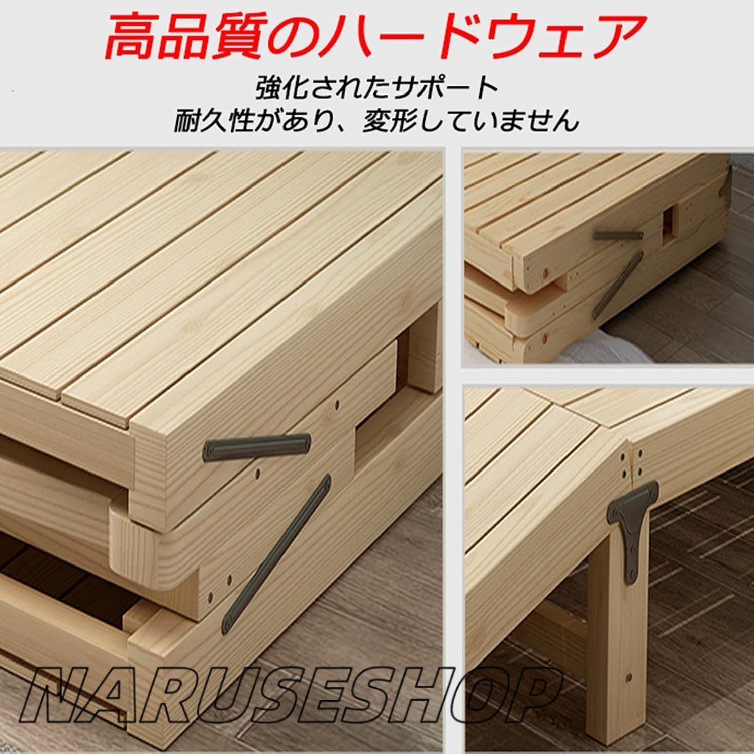 折りたたみベッド 天然桐 組み立て不要 ベッドフレーム コンパクト 折りたたみ収納可 シングルベッド 軽量 持ち運び楽々 すのこベッド Siz