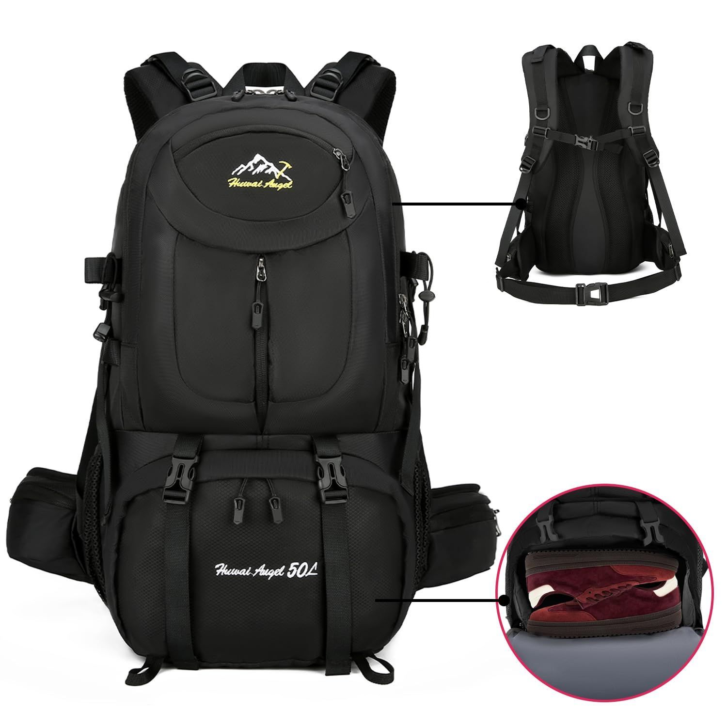 【特価商品】リュック 防災 バックパック リュック 防災バッグ 登山用リュックサック アウトドア 大容量 防水 旅行 通勤 通学 登山 出張 キャンプ用 多機能 [VENDAGO] 耐衝撃 耐荷重 靴/弁当収