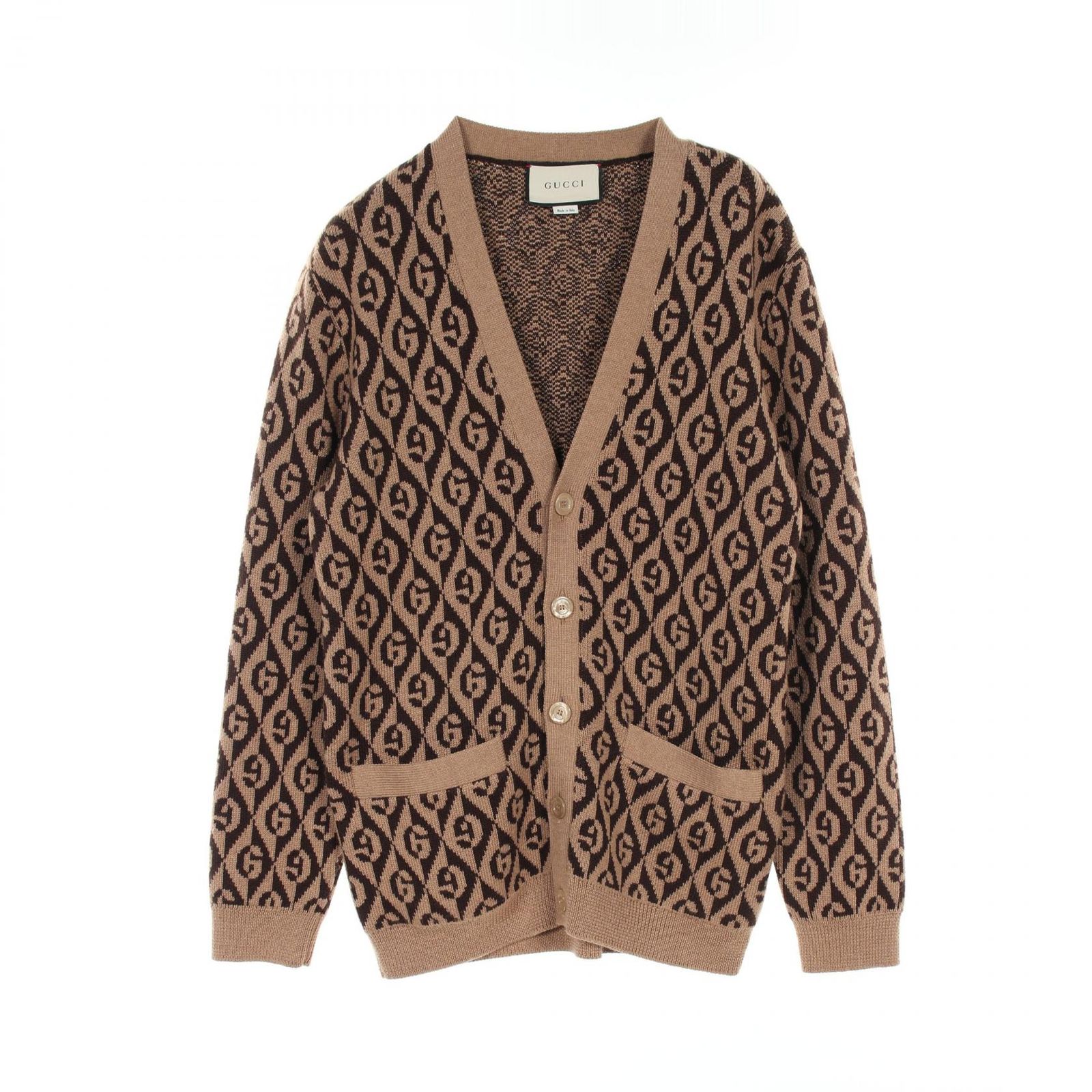 美品✨グッチ カーディガン G RAMBUS 595511 ウール ロゴ M グッチ GUCCI カーディガン G RAMBUS 595511 ウール