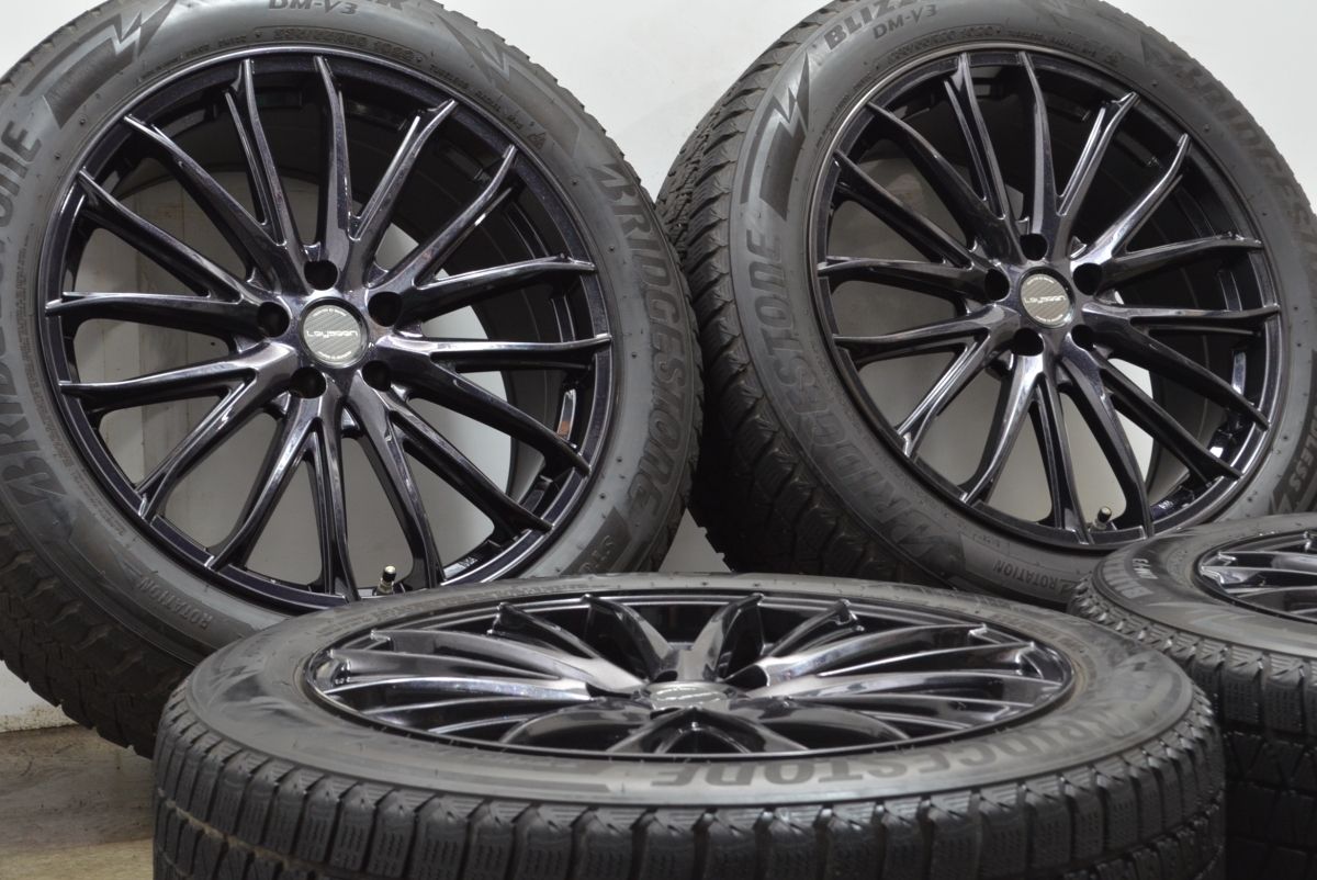 ホイールのみ BIGWAY Leyseen SP-M 20in 8.5j 35 PCD114.3 ブリヂストン ブリザックDM-V3 235 55R20 レクサス RX 空気圧センサー