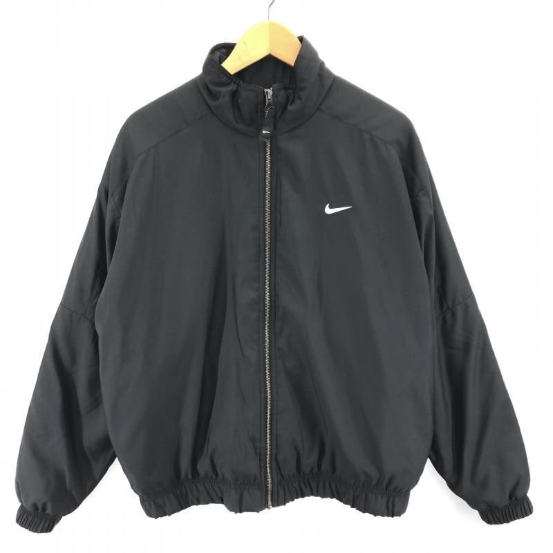 中古】NIKE Solo Swoosh Satin Bomber Jacket サイズL ブラック[91  