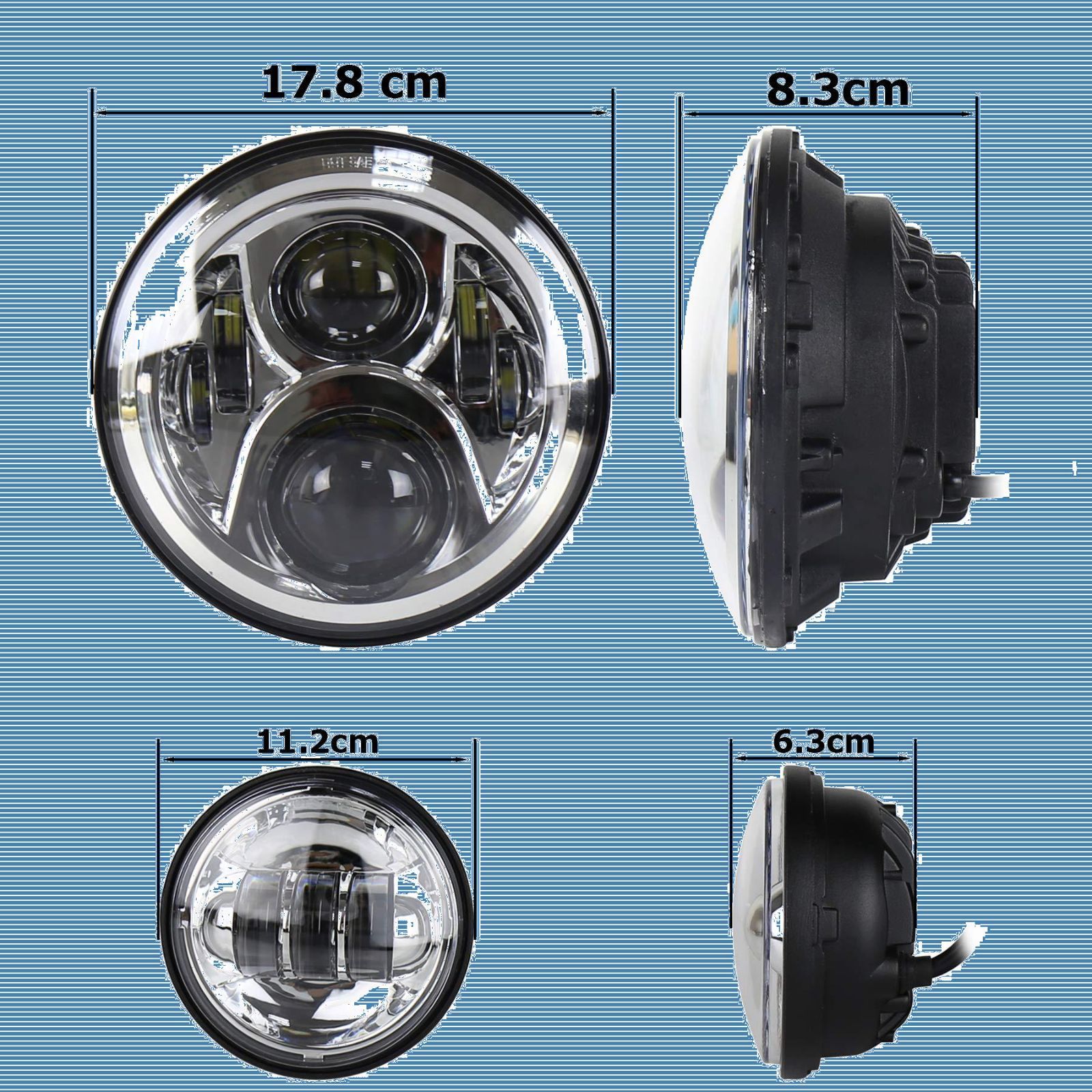 新着商品】50W クローム Hi/Lo切替 LEDライトセット フォグランプ 