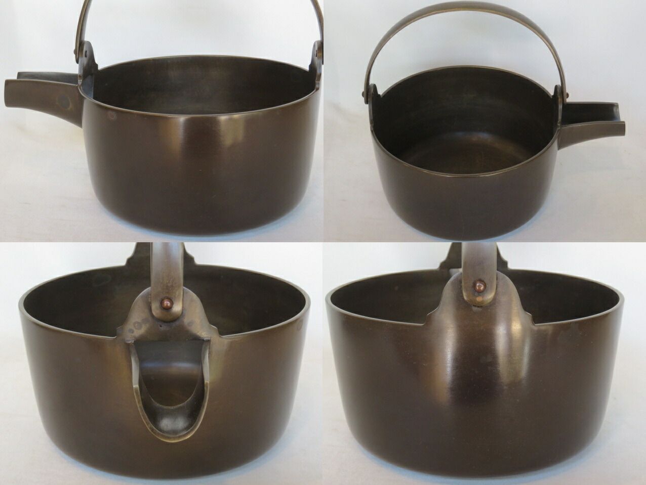 五月◇特売品）鋳師 中村秀峰作 朝茶事用 唐銅汁器〈税込・送料