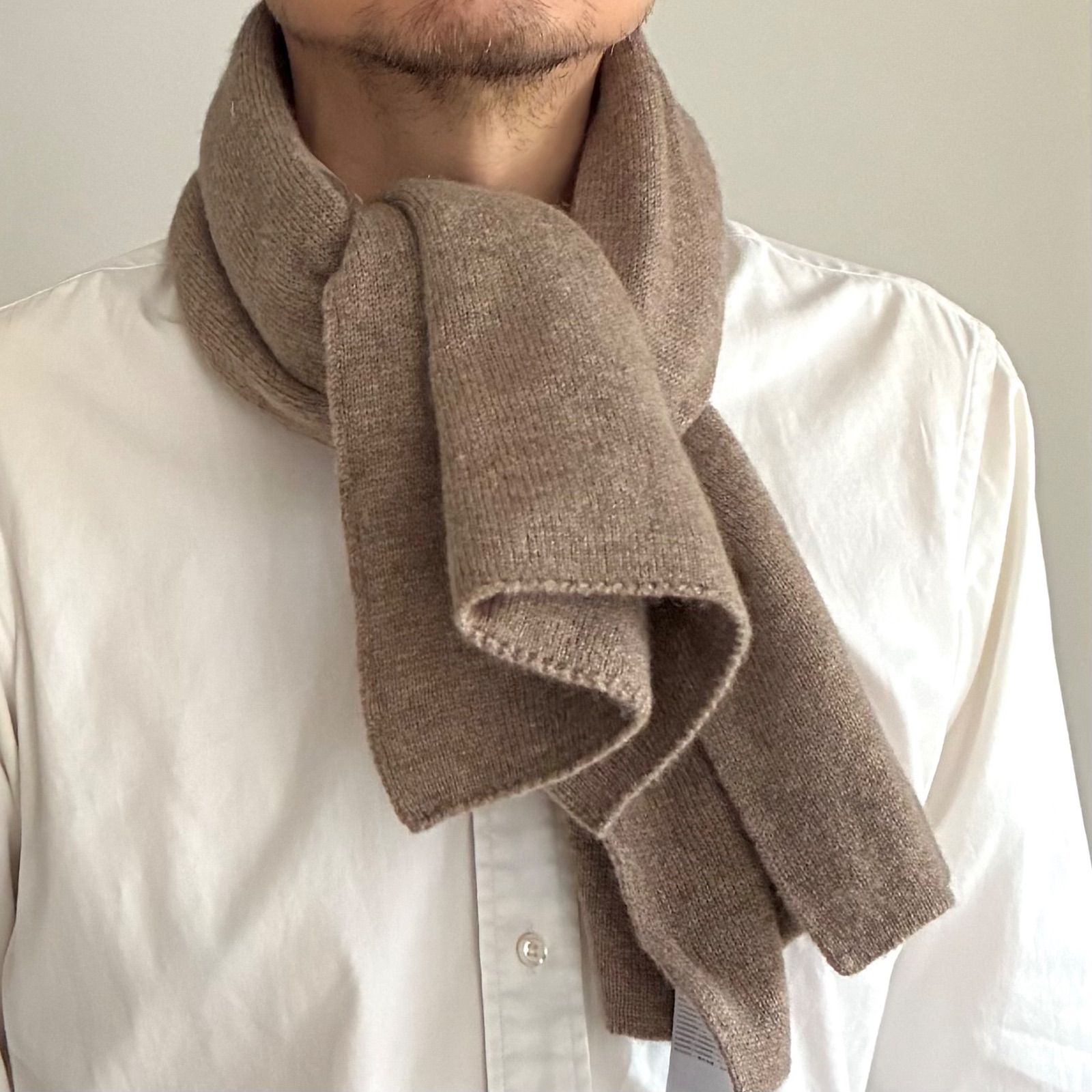 Johnstons of Elgin / カシミヤ100% ショートマフラー Johnstons of