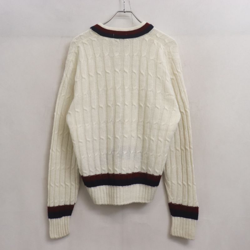 70s USA製 vintage campus Vネック チルデン ニットセーター メンズ 