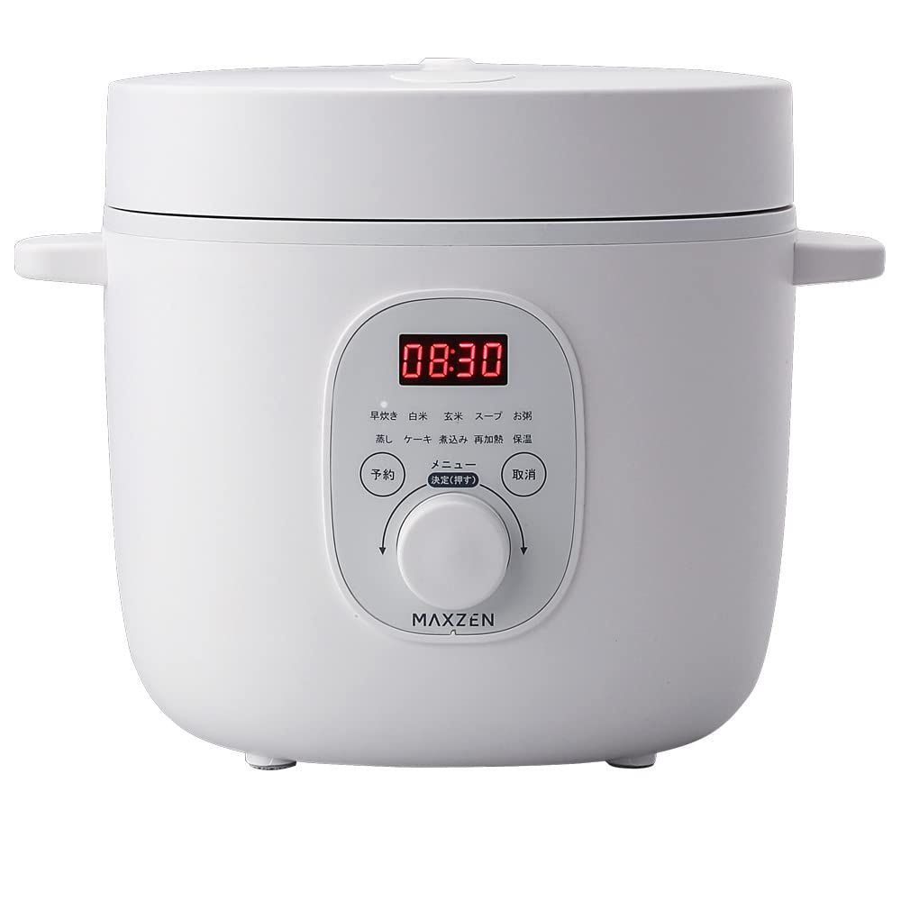 MAXZEN ホワイト 炊飯ジャー キッチン家電 キッチン家電 多機能炊飯器 多機能炊飯器 ミニ炊飯器 おしゃれ おしゃれ おしゃれ 4合炊き 4合炊き 煮込み 煮込み ケーキ ケーキ 玄米 玄米 少量炊き JRC-MX401-WH 少量炊き 予約 予約 予約