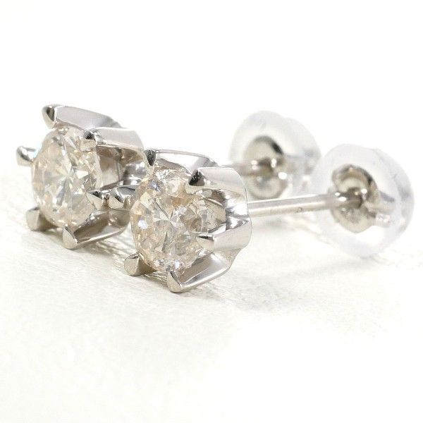 PT900 ピアス ダイヤ 0.3 ×2 鑑定書 総重量約1.2g