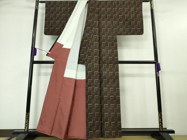 平和屋本店□極上 国指定重要無形文化財 本場久米島紬 手織 逸品 未