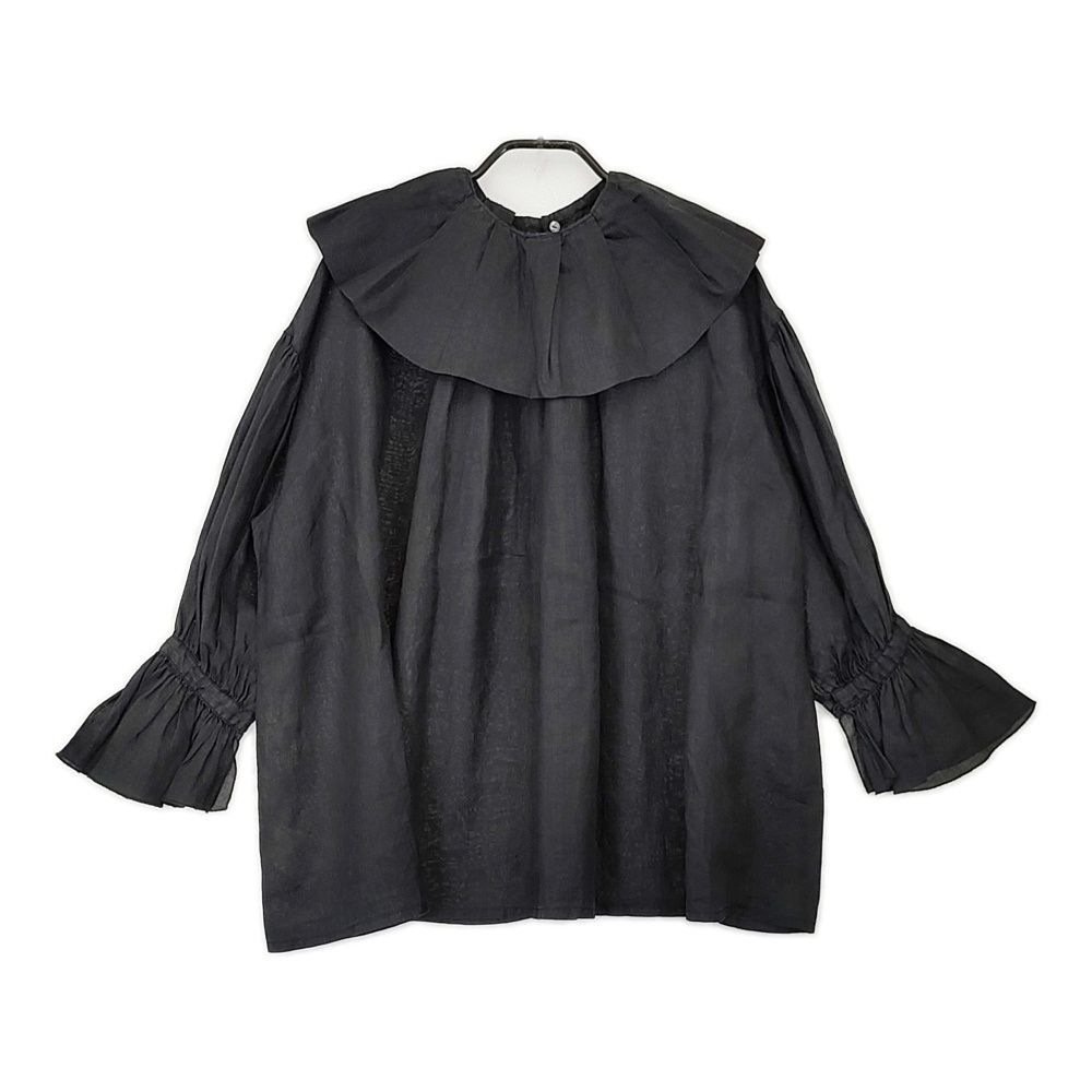 nest Robe 01222-1202 ラミー付け襟 22SS ギャザー 長袖 ブラウス 