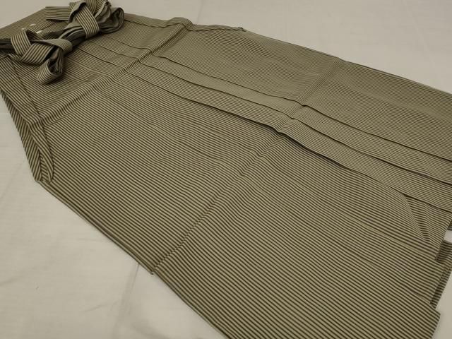 馬乗り袴 縞 正絹 逸品 平和屋着物○男性 作家物 AABJ8440ph 男性 山吹平