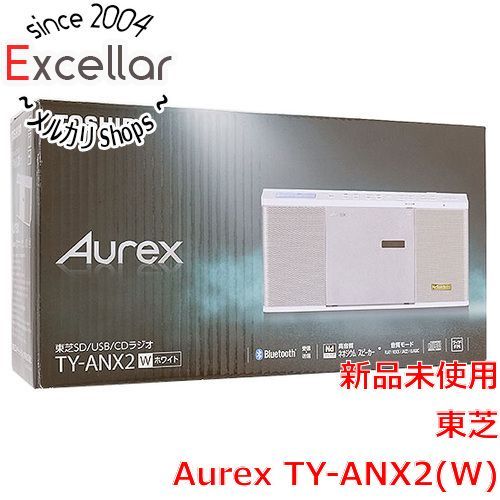 東芝 SD USB CDラジオ ホワイト TY-ANX2(W) 白　ほぼ新品 東芝 SD/USB/CDラジオ Aurex ホワイト TY-ANX2(W) 1台 - アスクル