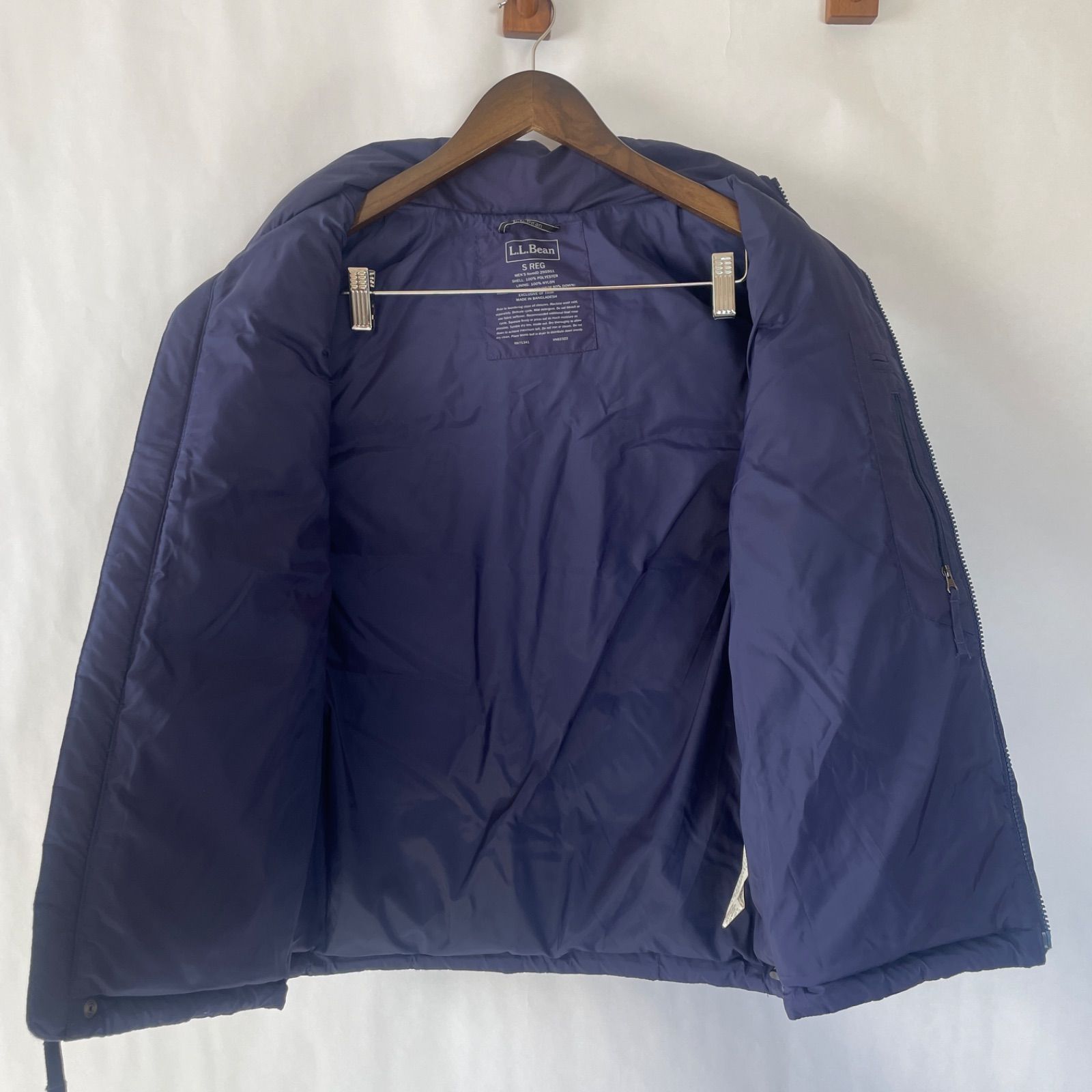 美品】L.L. Bean エルエルビーン ダウンベスト S か M 相当 ネイビー 