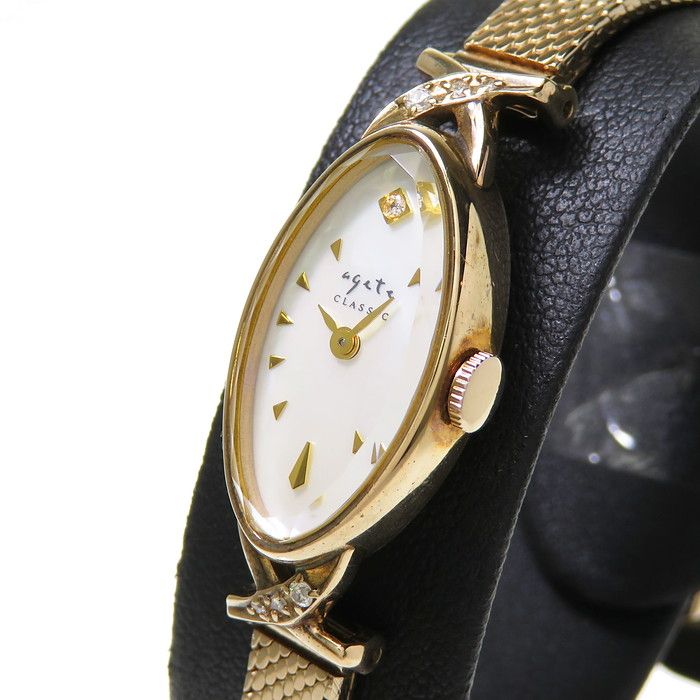 最終特価品アガット 腕時計 クラシック オーバル 1408 - 真子質店