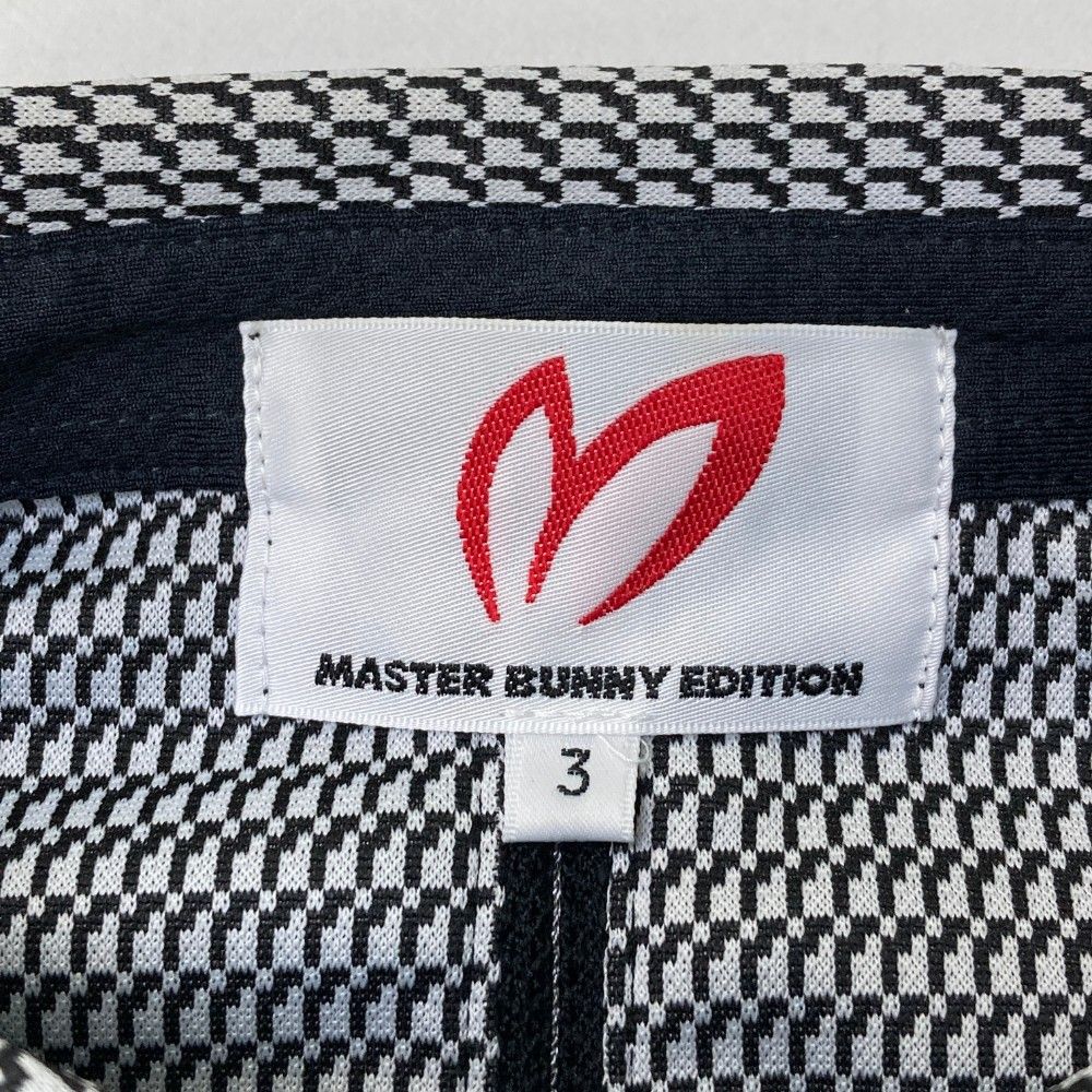【一点物】マスターバニーエディション ゴルフウェア 定番ロゴ 刺繍 春 夏 ゴルフ サイズ：3 MASTER BUNNY EDITION マスターバニーエディション