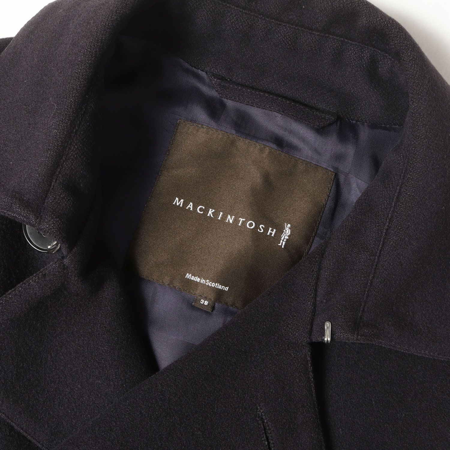 マッキントッシュ 38 フェトラー ウール トレンチコート ベルト 紺 英国製 モダンにトレンチコートを着こなすなら【MACKINTOSH