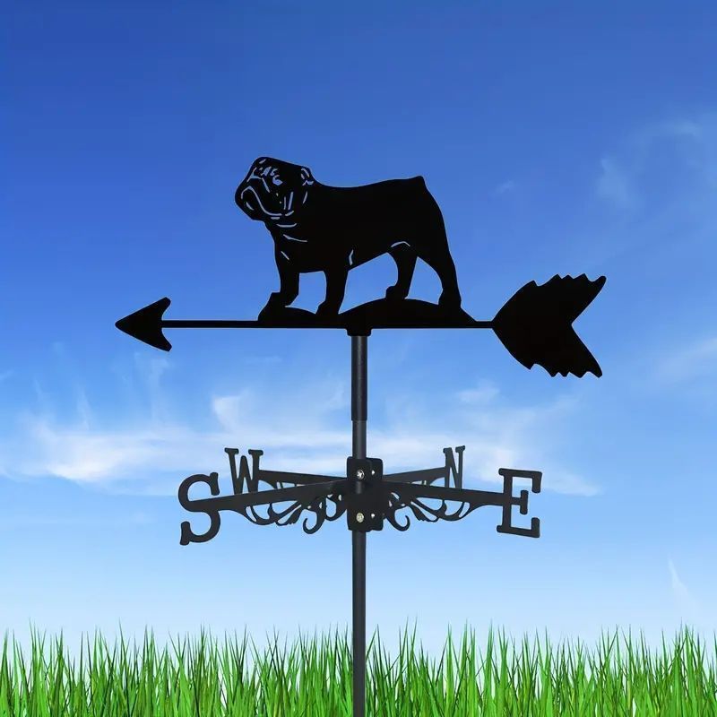 おんどりアニマルメタルウェザーベーン、ヴィンテージブラックウェザー