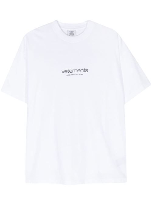 ヴェトモン ロゴ入りコットンTシャツ