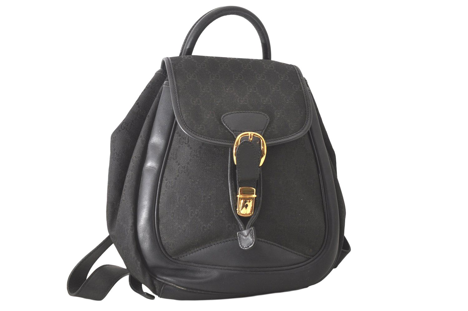 GUCCI グッチ ヴィンテージ 巾着型 バックパック GGキャンバス
