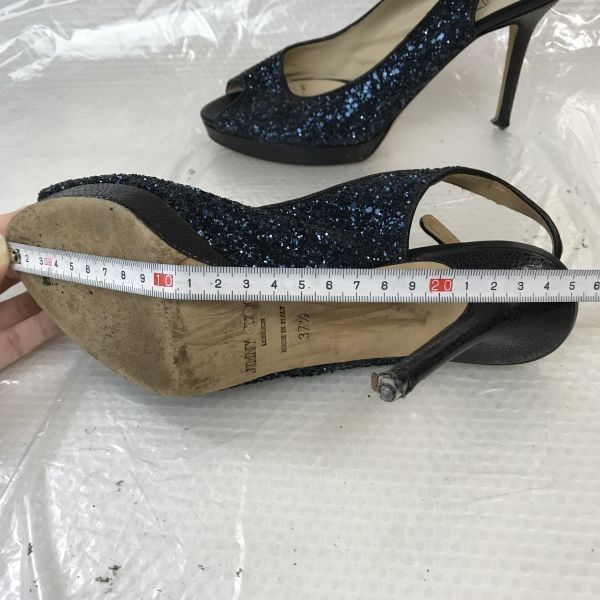 【美品】JIMMY CHOO ジミーチュウ　ストラップサンダル　オープントゥ イタリア製☆ジミーチュウ/jimmy choo☆バックストラップ