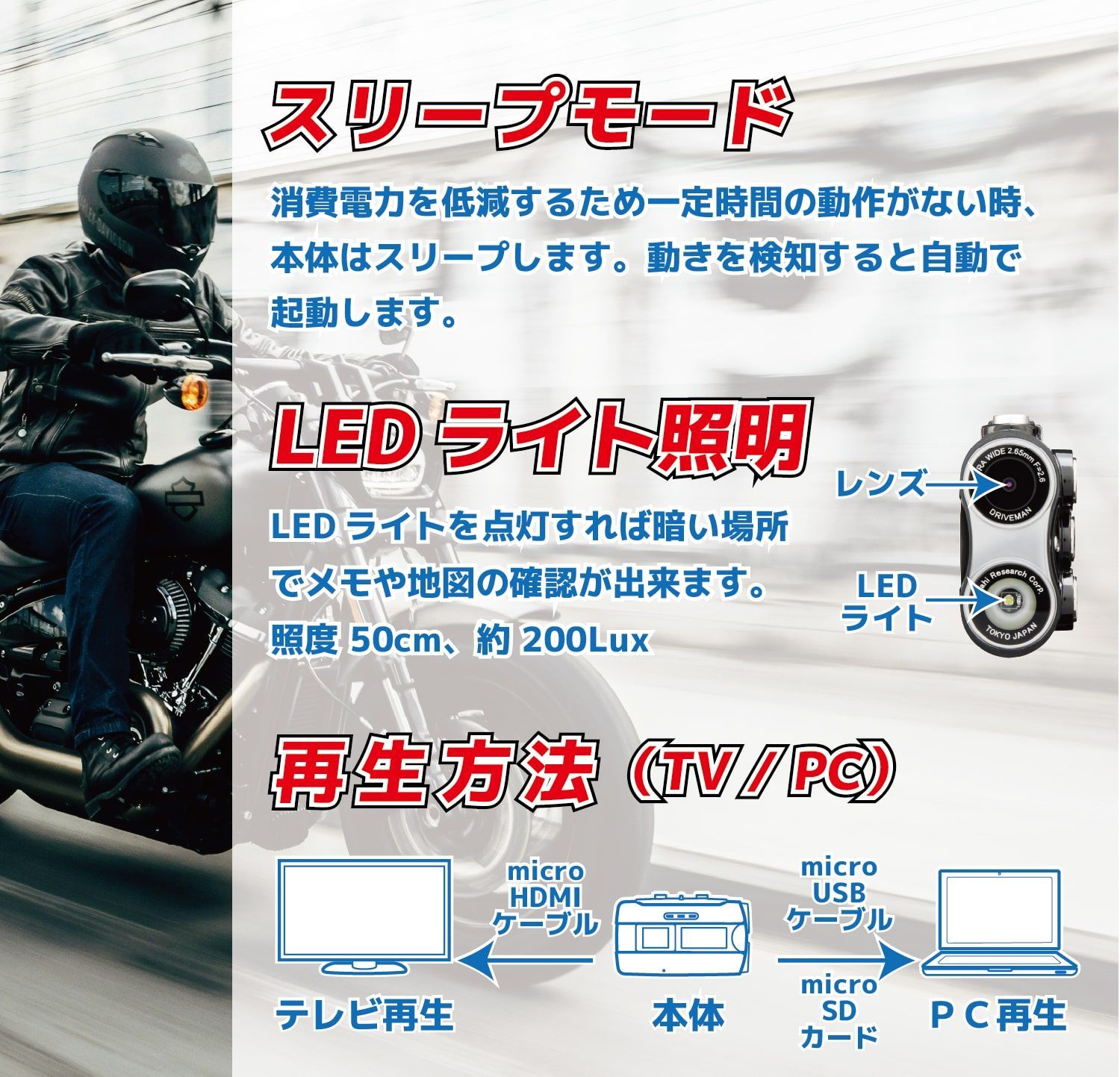 バイク用ドライブレコーダー
