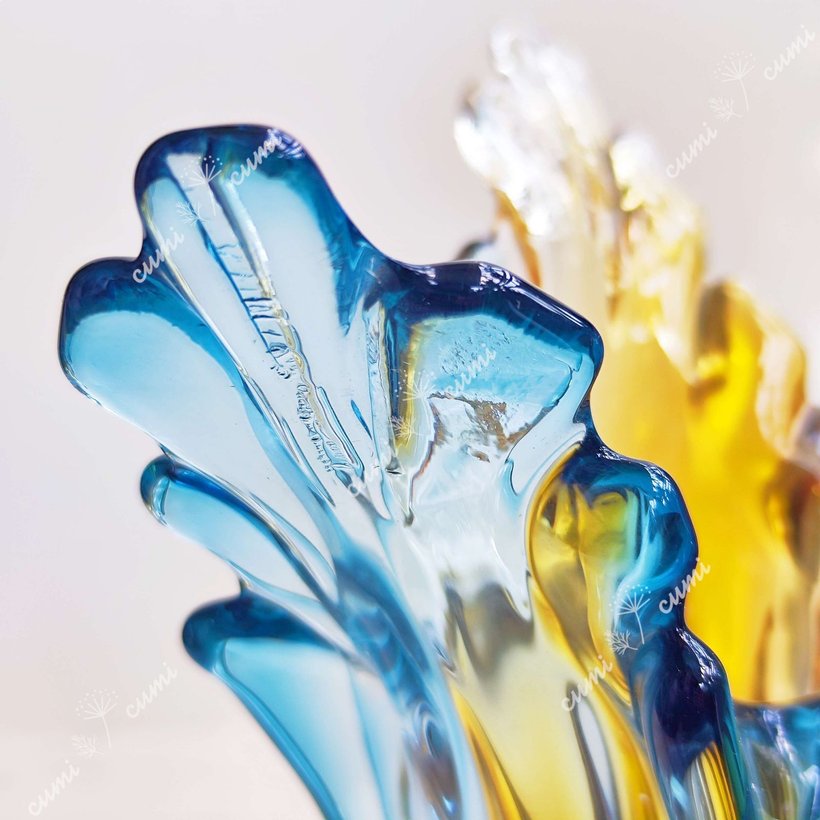 高品質 北欧 不規則 映え 黄色u0026青色 ガラス 花瓶 フラワーベース クリスタル インテリア おしゃれ 透明 クリア キラキラ 限定 一輪挿し 高級  おしゃれ 室内 激安 レア プレゼント 海外 おすすめ 人気 デザイン 観葉植物