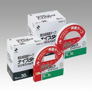 クーポン配布中-スーパー 対象 まとめ 両面テープ ニチバン ナイスタック ＴＭ 一般タイプ ビジネスパック NWBP-10 4987167046408 ●寸法 幅１０ｍｍ×長３０ｍ 1箱 ×5セット