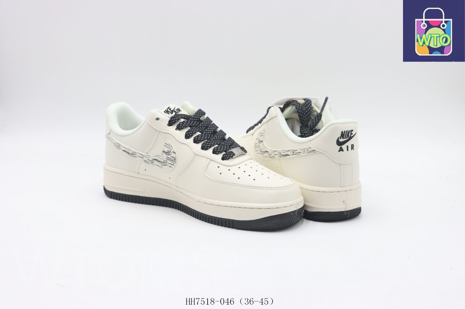 ナイキのスケートシューズ 白黒