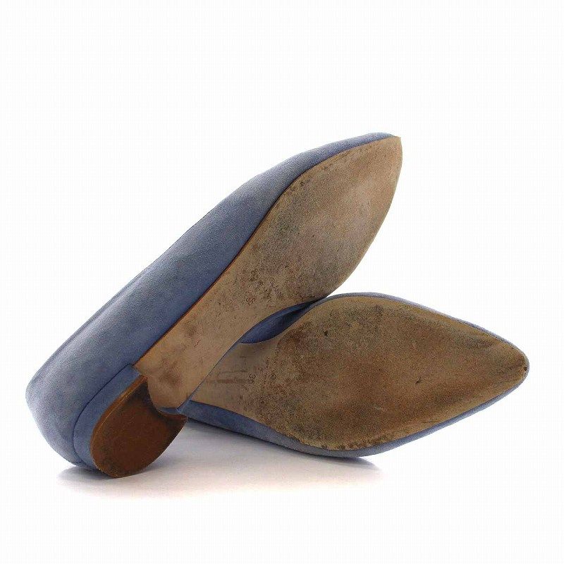 マノロブラニク MANOLO BLAHNIK フラット パンプス シューズ スエード