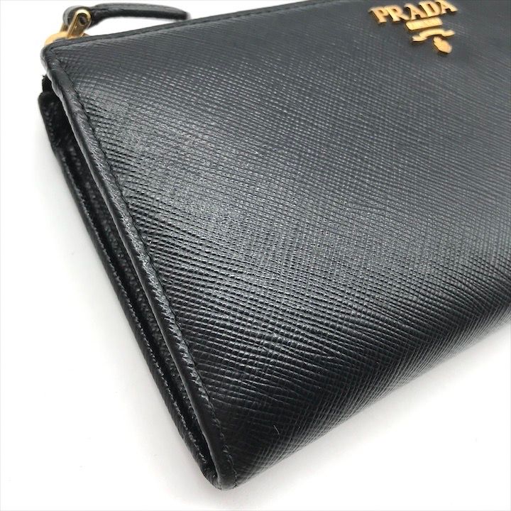 ✨極美品✨ PRADA 長財布 型押し ラウンド サフィアーノ ブラック 楽天市場】PRADA プラダ 長財布 1ML030 QWA レディース L字