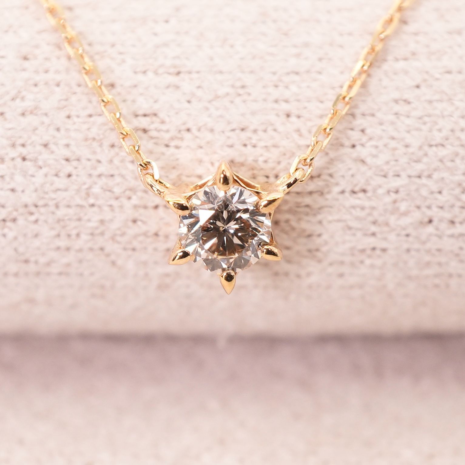 agete K18ダイヤモンドネックレス（0.1ct） 【公式通販】