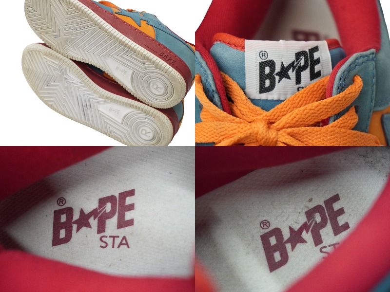 BAPESTA ベイプスタ ローカットスニーカー 靴 星 27.5cm スウェード マルチカラー メンズ 中国製 良品  58613275US靴サイズ