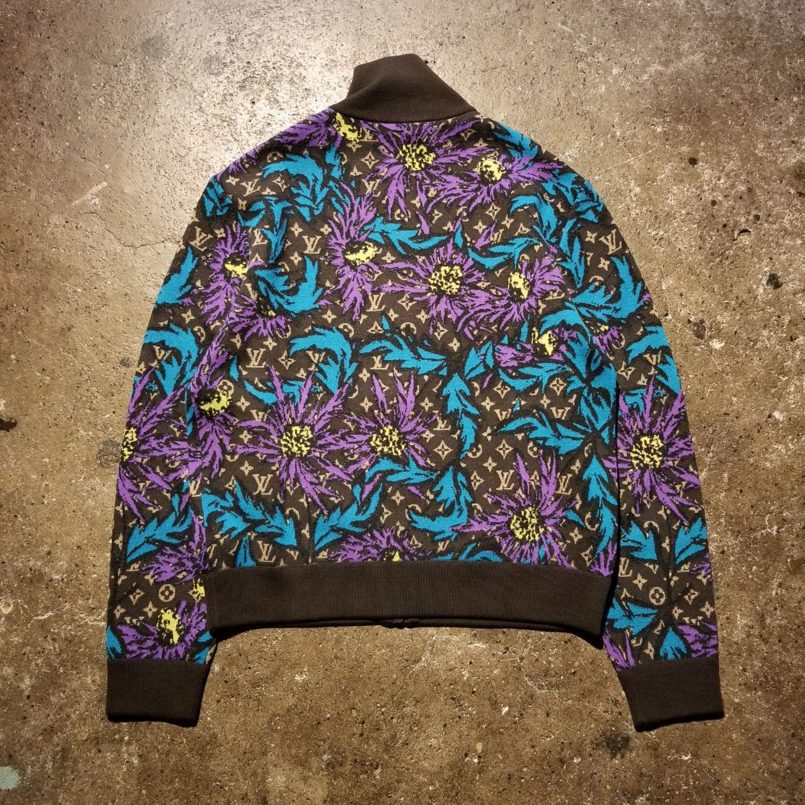 LOUIS VUITTON 23ss モノグラム シスル ジップスルーニットブルゾン M