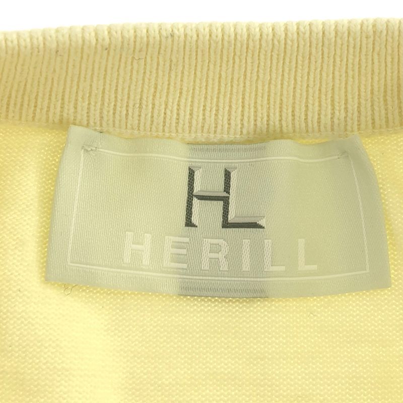 HERILL ヘリル　コットンニット　サイズ0 HERILL / ヘリル | コットンクルーネックニット | 0 | クリーム
