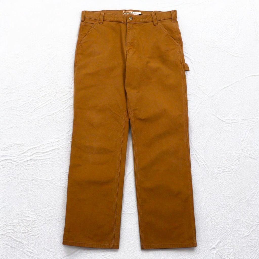 carhartt ユーティリティ ワークパンツ ペインターパンツ L ベージュ ダック地 RELAXED FIT BN3279-M