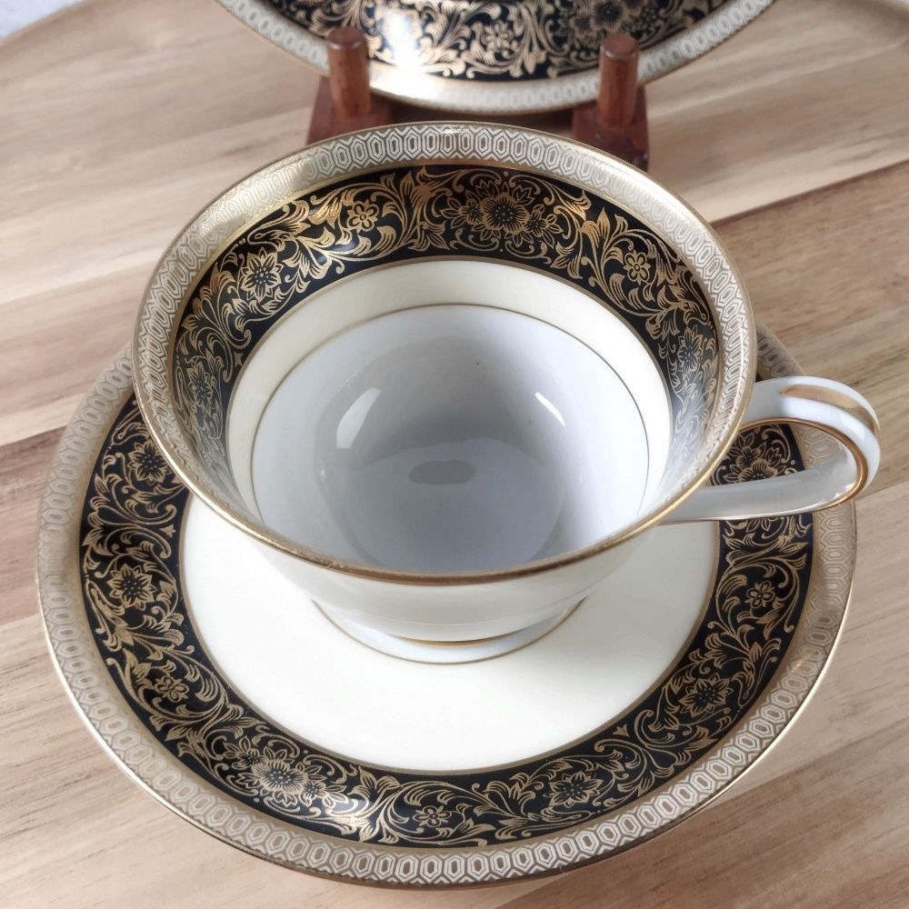 オールドノリタケ ゴールドリー トリオ カップ&ソーサー ケーキ皿