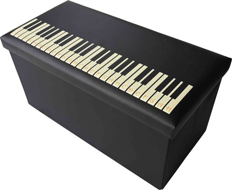 YOUKOU HOME HX066L　鍵盤柄　スツールBOX　収納　イス