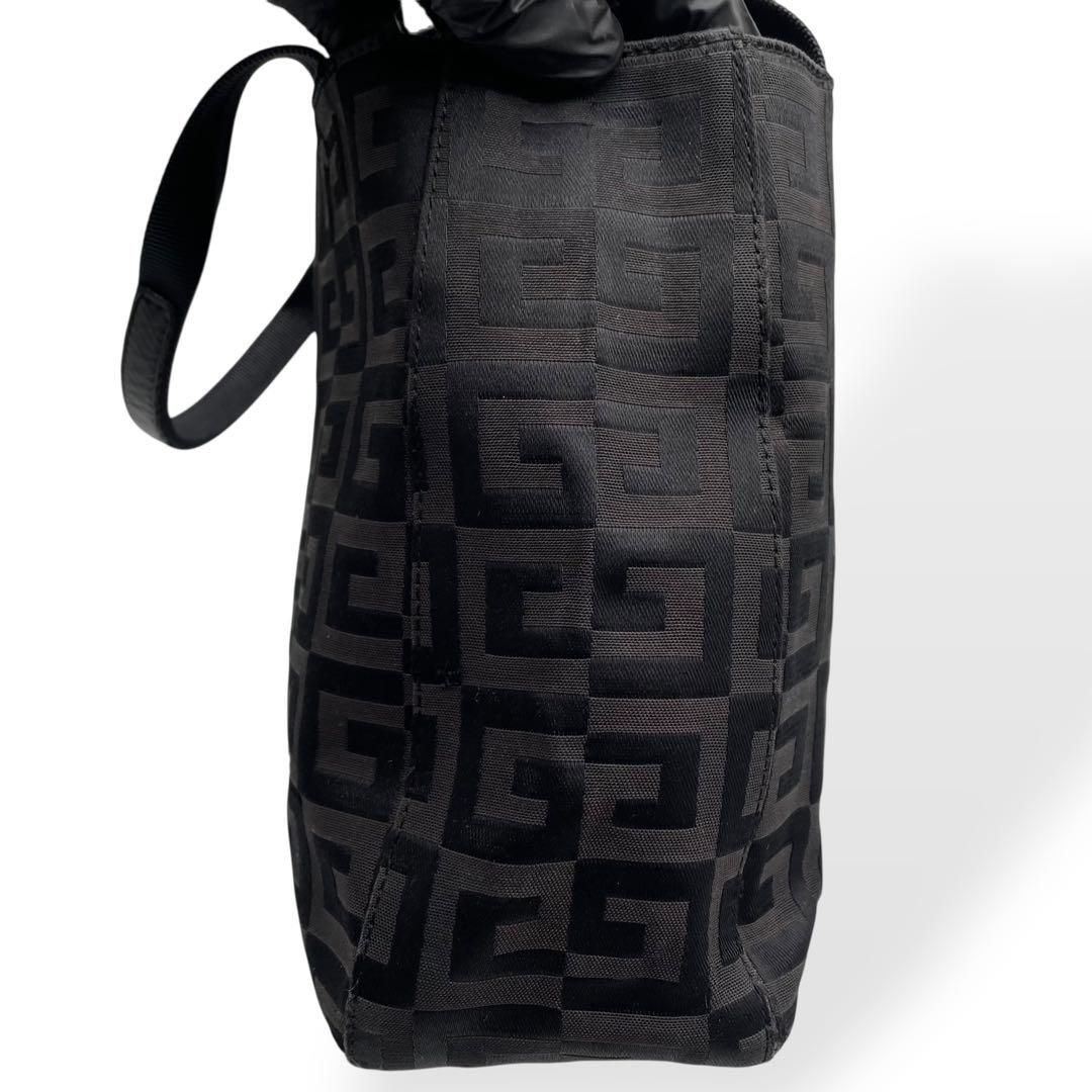 GIVENCHY レディース ハンドバッグ レザー キャンバス 総柄 GG柄 GIVENCHY - ジバンシィ ハンドバッグ キャンバス レザー 4Gロゴ