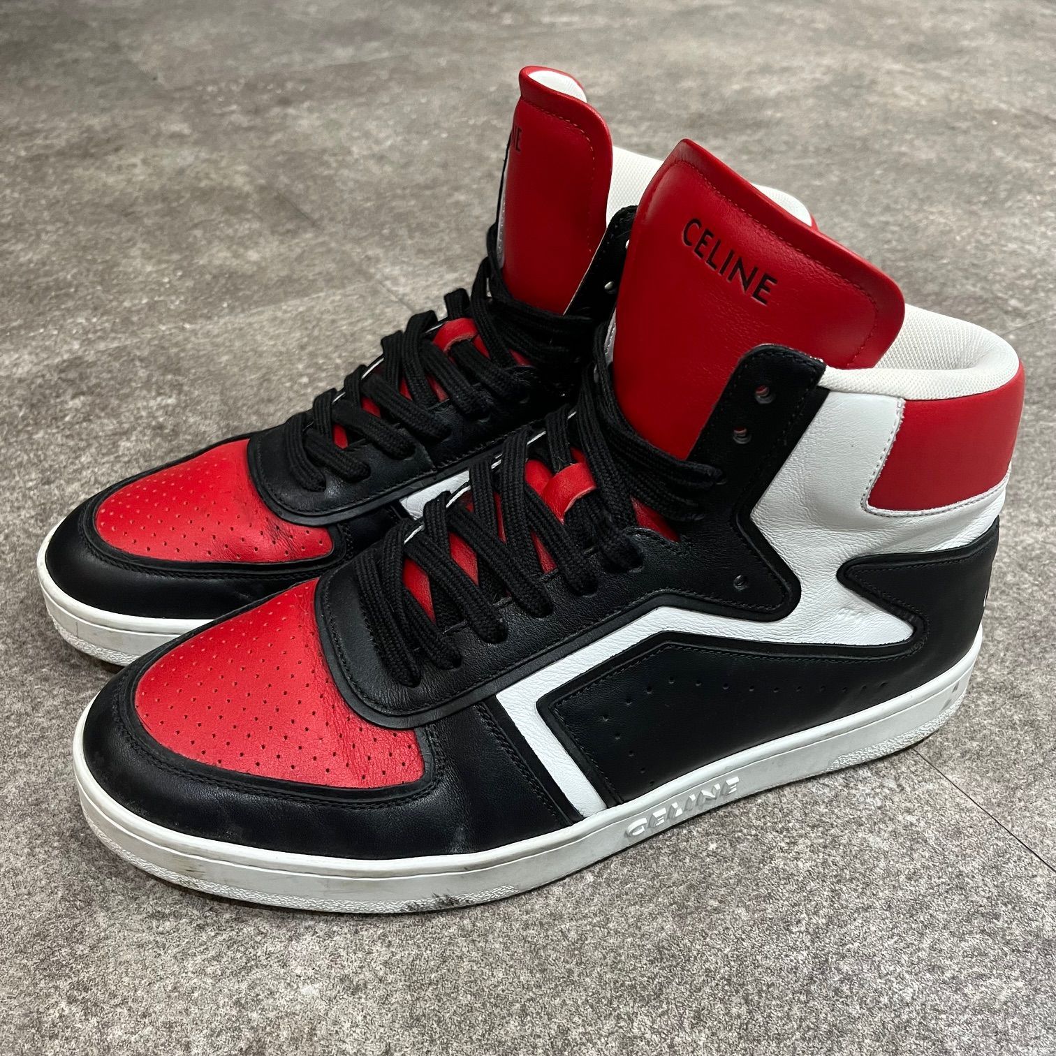 CELINE セリーヌ 21SS CT-01 ハイカット スニーカー レッド/ホワイト  