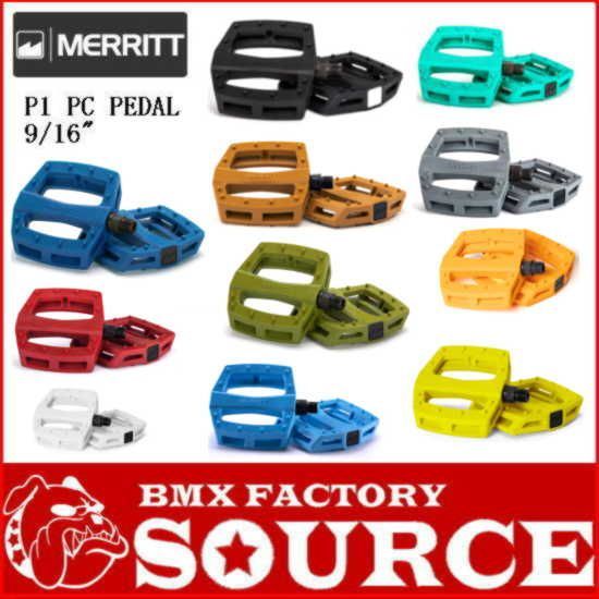 自転車　BMX ペダル MERRITT P1 PC PEDAL GREY P1 Pedals by Merritt BMX - Hold Fast