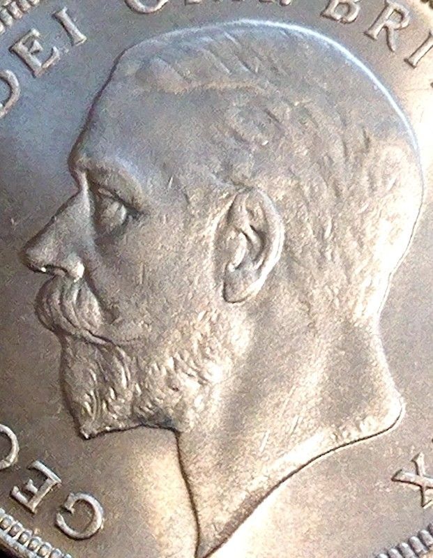 G278 英国 ジョージ5世クラウン銀貨 1934年 参考品 - メルカリ