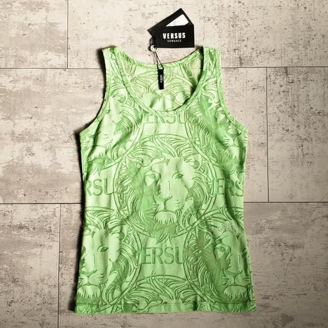 ♥ ヴェルサス ヴェルサーチ ロゴデザイン タンクトップ M イタリア製